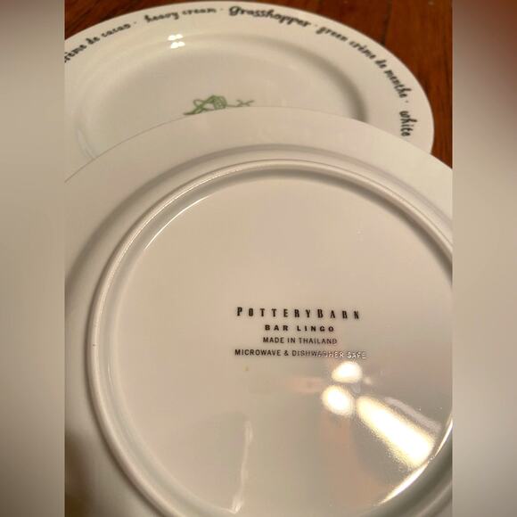 POTTERY BARN ‘Bar Lingo’ Appetizer Plates (set of 4) - Picture 7 of 7